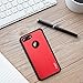 ULAK iPhone 8 Plus Case, iPhone 8 Plus Case Red, Slim Shockproof Flexible TPU Bumper Case Durable Anti-Slip Lightweight Front and Back Hard Protective Safe Grip Cover for iPhone 8 Plus 5.5 inch