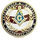 Proud Military US Freemason Military Veteran Challenge Coin with Delicate Card