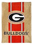 NCAA University of Georgia Burlap Garden Flag