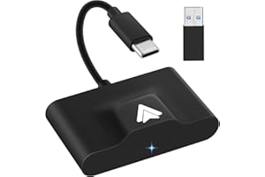 URJD Android Auto Wireless Adapter for Car, Convert Existing OEM-Wired Android Auto to Wireless, Plug & Play, Easy Setup, 15S Auto-Connect, Wireless Android Auto Dongle (Black)