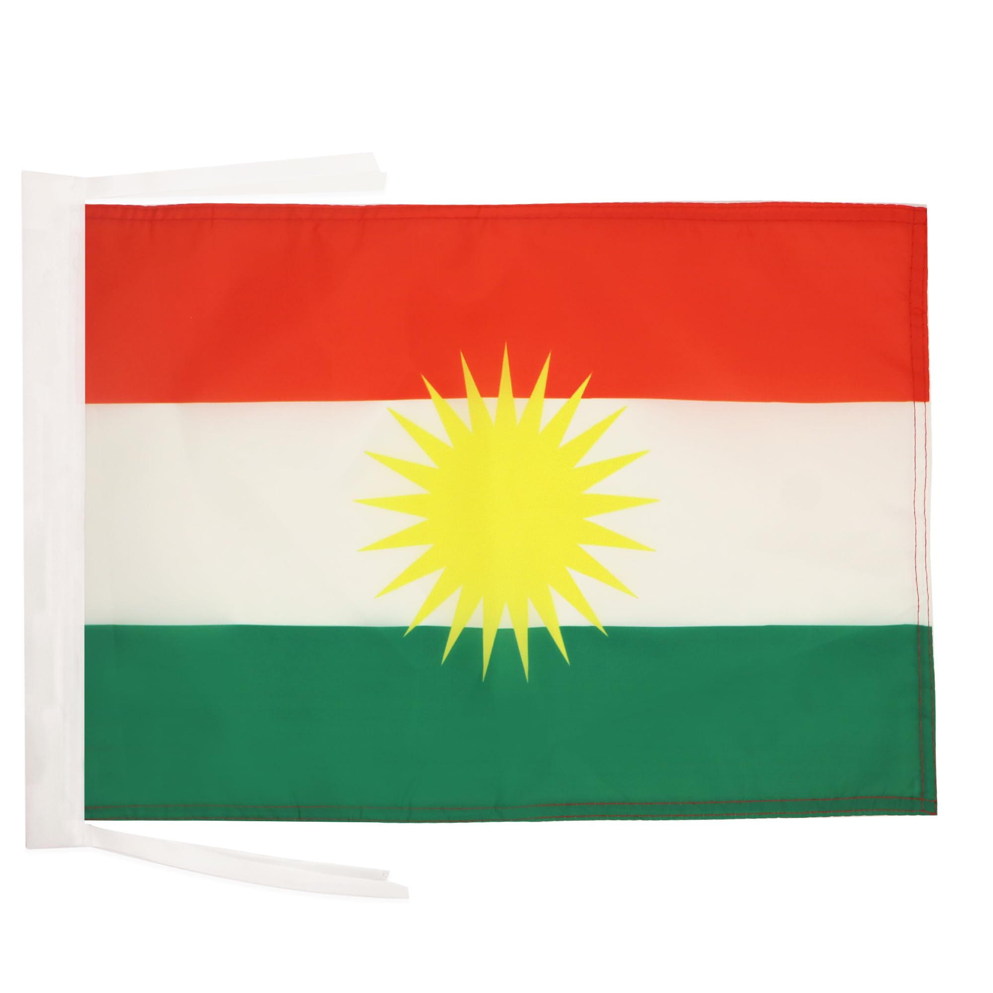 AZ FLAG - Kurdistan Flag - 18'' x 12'' - 100% Polyester Curdistan Small Banner with Two Cords - Fade Resistant - Vivid Colors - 18x12 in - 45x30 Cm โ image 1