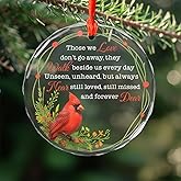 Elivita Memorial Glass Ornament – Handcrafted Hanging Decoration, Elegant Remembrance Keepsake with Unique Memorial Design, Perfect Sympathy Gift for Loss, Loved Ones, or Holiday Tree Décor