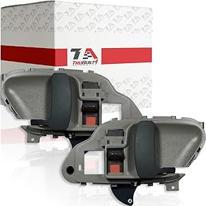 T1A 1995-2000 Chevy Silverado Interior Door Handle Replacement, Fits Left Driver’s and Right Passenger’s Front or Rear Doors, Also Fits Suburban, GMC Yukon and Tahoe, Gray Color, T1A 15708043 15708044