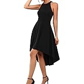 UUXQOYGR Womens Dress 2025 Spring Summer Halter Neck Sleeveless Mini Dresses