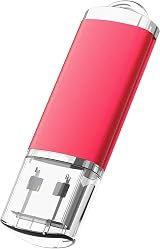 KOOTION 64GB USB 2.0 Flash Drive Red Keychain Design LED Indicator Plug Play view 9