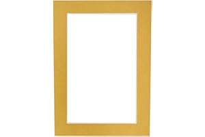 Poster Palooza 11x14 Mat for 8x10 Photo - Precut Metallic Gold Picture Matboard for Frames Measuring 11 x 14 Inches - Bevel Cut Matte to Display Art Measuring 8 x 10 Inches - Acid Free ONE MAT