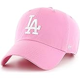 47 Brand MLB Rose Pink Primary Logo Clean Up Adjustable Baseball Cap Hat, Adult One Size Fits All