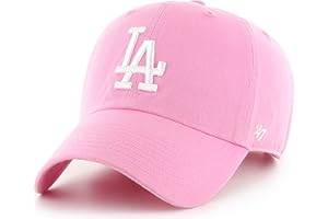 47 Brand MLB Rose Pink Primary Logo Clean Up Adjustable Baseball Cap Hat, Adult One Size Fits All