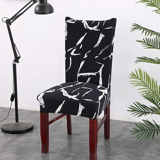 TELLMNZ Funda de Silla de Comedor Corta Estirable Funda de Asiento