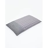 EDMILE Buckwheat Neck Pillow Adjustable Firmness, Buckwheat Pillow for Sleeping with Breathable Pillowcase, Firm Cervical Support Pillow for Back and Side Sleepers, Grey 19"x11"