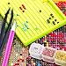 PP OPOUNT 36 Colors Diamond Painting Replacement Square Diamonds with Storage Box and 2 Sheets Color Number Stickers, 16 Pieces Diamonds Painting Tools for Missing Drills of Diamond Cross Stitch
