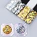 BORN PRETTY Laser Nail Sequins Holographic Gold Silver Glitter Paillette Nail Art Flakes 2