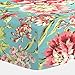 Carousel Designs Coral and Teal Floral Crib Sheet