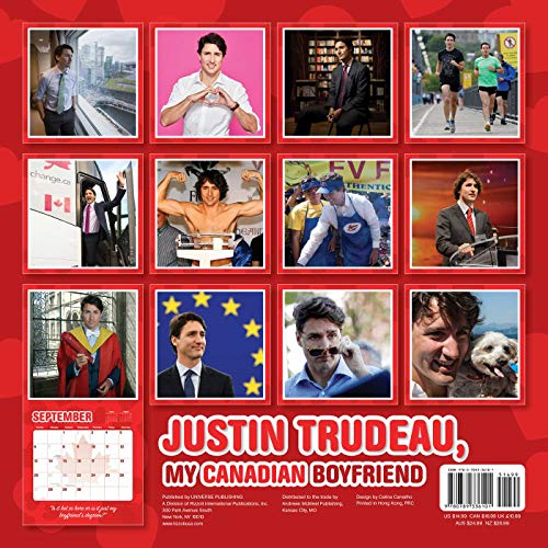 Justin Trudeau, My Canadian Boyfriend 2020 Wall Calendar