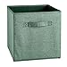 Best at a Glance Fabric Foldable Storage Cubes, Collapsible Square Organizing Bins, Folding Nursery Drawer Basket Cubicles, Cloth/Toy cube cubby Woven containers, 2 Handles, 6 pack (Earthy Teal)