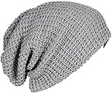 FORBUSITE Oversized Baggy Slouchy Beanie Thick Winter Men Hats Skullcap (Gray)