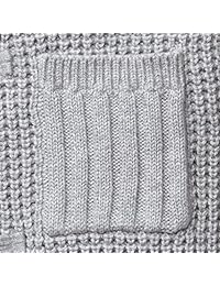 Hope & Henry Boys 'gris Chunky Waffle Jersey fabricado con punto de algodón orgánico