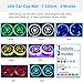 BukNikis Cup Holder Mats LED Cup Coaster with Skull Cup Pad Interior Atmosphere Light-Universal (Pack of 2)