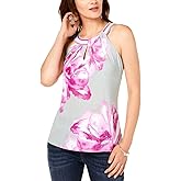 Floral Keyhole Halter Top