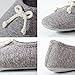 Moxo Women's Memory Foam Bedroom Ballerina House Slippers (7-8 B(M) US, Grey)