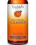 BEST Vitamin C Daily Facial Cleanser - Restorative Anti-Aging Face Wash for All Skin Types with 15% Vitamin C, Aloe Vera, MSM & Rosehip Oil