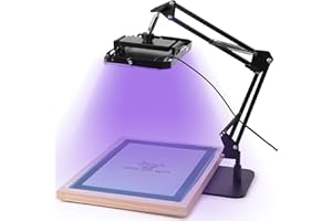 Aoibrloy 50W LED Exposure Unit for Screen Printing, UV Screen Printing Light with Retractable and Adjustable Stand for Screen Printing and Cyanotypes