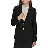 Halston Womens Two Button Woven Office Workwear Blazer