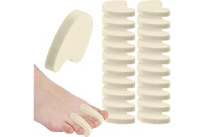 HONEYDAK 20 Pack Large Foam Toe Spacers Toe Separators for Women Men Relieves Corns Pain From Bunions Toe Overlap Hammer Toe Relief Friction