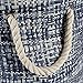 DII Woven Paper Storage Bin, Tweed, Nautical Blue, Large