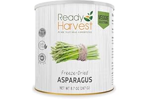 Ready Harvest Freeze-Dried Asparagus Fresh Alternative Canned Asparagus | Freeze-Dried Food Freeze-Dried Vegetables | Emergency Food Supplies #10 Can 25-Year Shelf Life 8.7oz