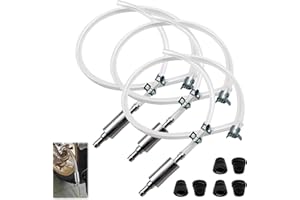 Pricyru Brake Bleeder Hose, One Way Check Valve Tube Bleeding Tool Kit, Universal Car Motorcycle Clutch Brake Fluid Bleeder Kit Brake System Bleeding Tools (3 Set)