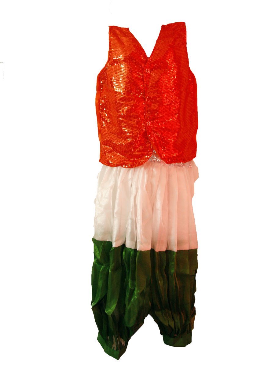 tri colour dress for baby boy