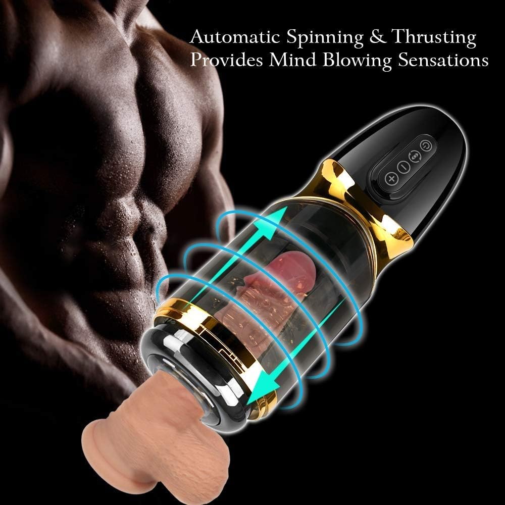 TOOAA Male Automatic Píston Cup Telescopic Rotation and 10 Mode Electric Mǎssǎge Cup Male's Toy