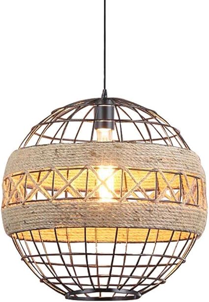 Hanfseil Eisen Decke Pendelleuchte Retro Industrie Wind Hängelampe
