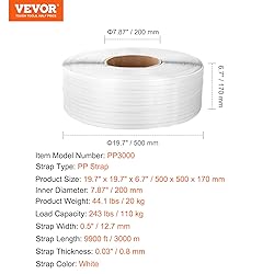 VEVOR Packaging Polypropylene (PP) Strapping