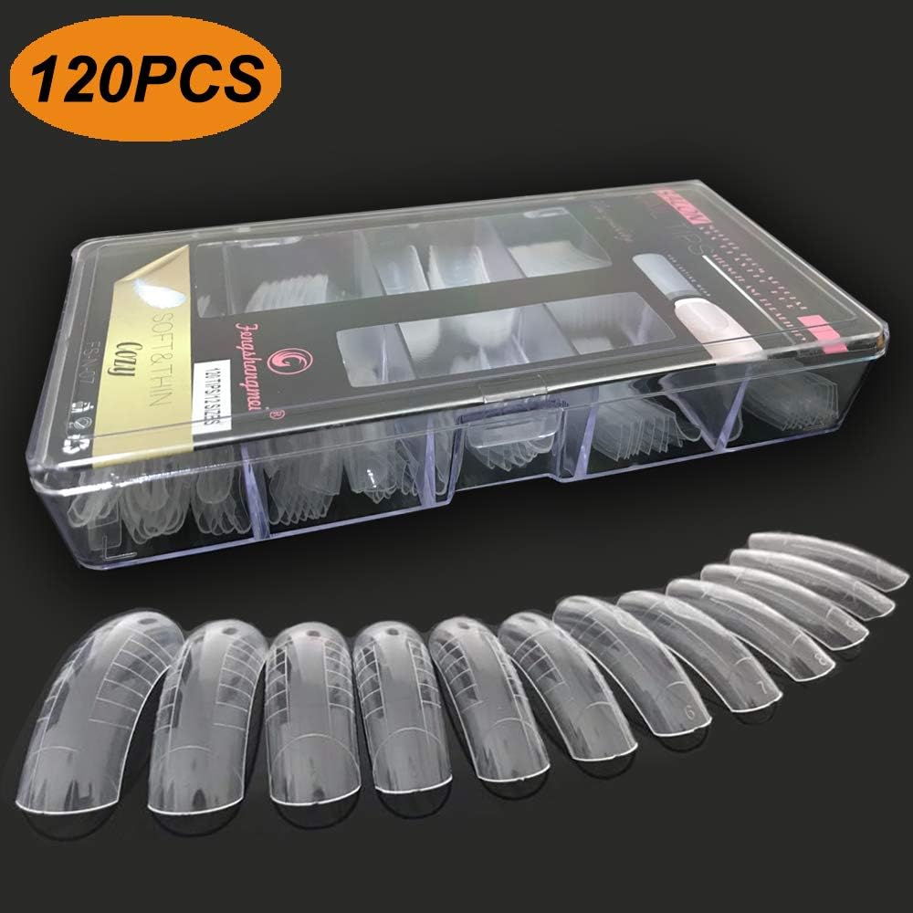 120PCS/Case Dual Forms Nail Mold 12 Size With Scale Gift