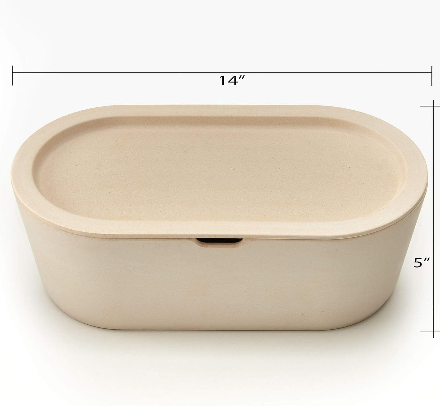 Modern Cream Eco Bamboo Bread Box with Cutting Board Lid Farmhouse