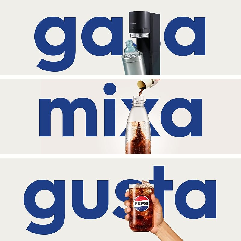 Duo – Gasatore per realizzare acqua frizzante e bevande, nero