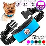 Small Dog Bark Collar Rechargeable - Anti Barking Collar For Small Dogs - Smallest Most Humane Stop Barking Collar - Dog Training No Shock Bark Collar Waterproof - Safe Pet Bark Control Device