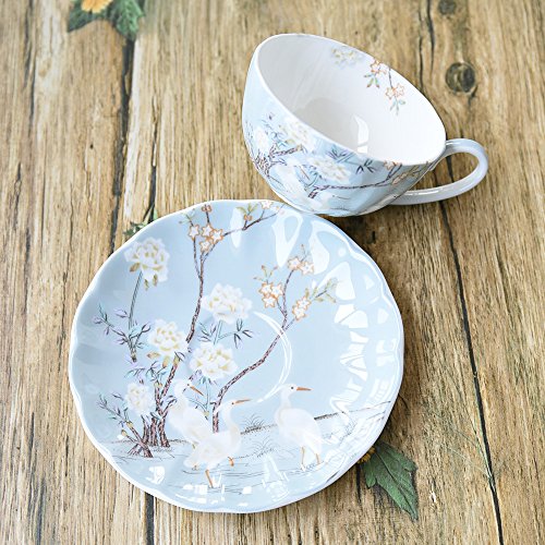 image for 123Arts Fine Bone China Flower Chintz Porcelain Coffee Mug Tea Cup wit