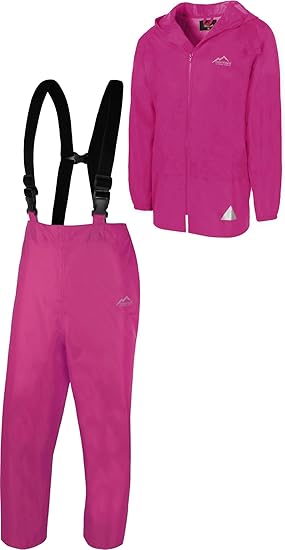 normani Regenanzug Set aus Regenjacke und Hosenträgerhose - 100% wasserdicht, absoluter Wetterschutz Regenbekleidung