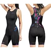 Women's Triathlon Suit One-Piece Sleeveless Tri Suit Padded Quick-Dry Slimming for Running Swimming Cycling