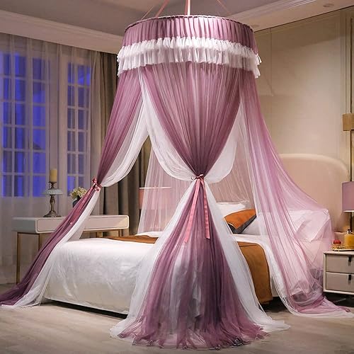 Mengersi Bed Canopy for Girls,Princess Canopy for Bed-Double Layer