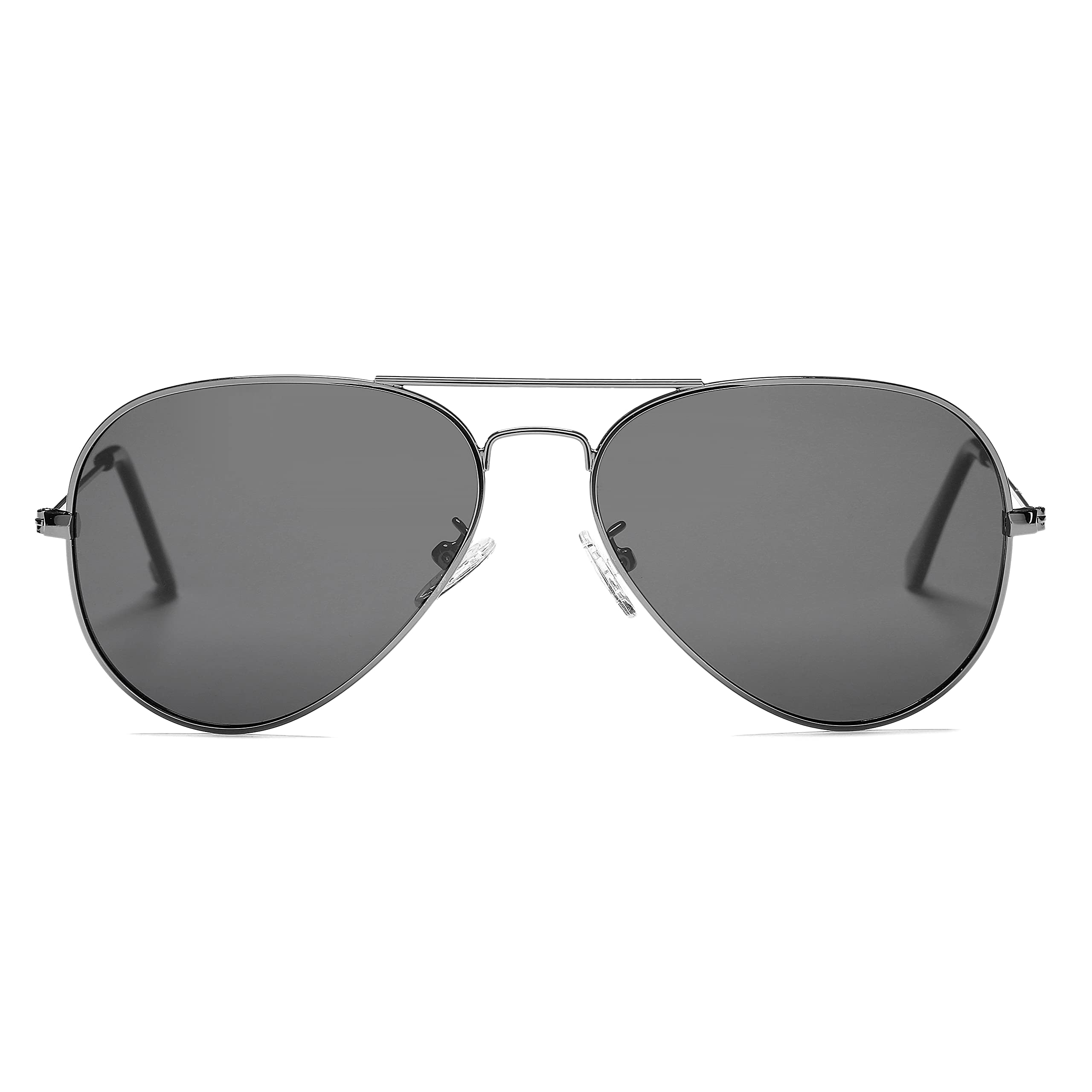 Photo 1 of Pro Acme Classic Polarized Aviator Sunglasses for Women Men, Driving Sun Glasses Polarized Lens Lightweight Metal Pilot Frame UV400 Protection (Gunmetal | Grey | Without Logo)