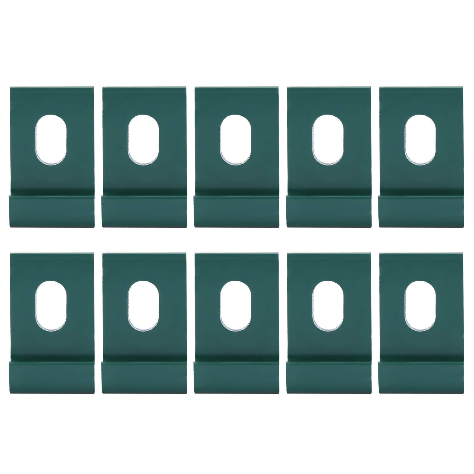 Greenhouse Glass Clips, 10Pcs Greenhouse Window Clips Glass Pane Fixings Clips Stainless Steel J Clips Fixings Attaches Kit Base Attachment