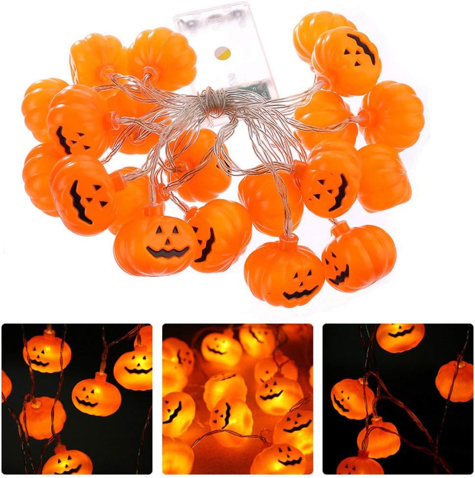 NNIUK 20 LED Halloween Pumpkin Fairy String Light Battery Power for Cosplay Party Home Decorations