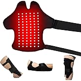 Bnlei Wearable Red Light Therapy Wrap for Body Pain Relief - 3-in-1 660nm Red & 850nm Near-Infrared LED Pad with Heat for Muscle Repair, Feet, Knee, Ankle, Foot, Hands, & More Body Areas