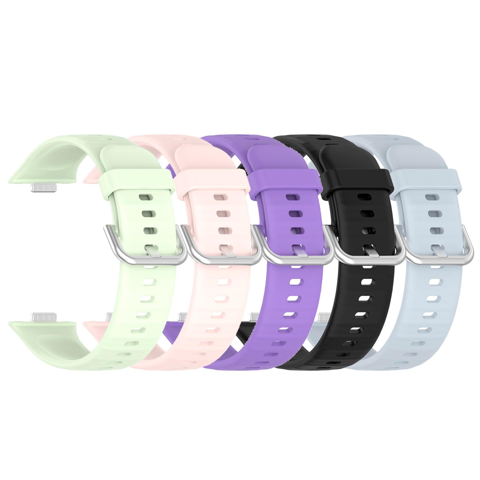 Chofit Straps Compatible with Huawei Watch Fit 3 Strap, Soft Silicone Replacement Colourful Sport Arm Band Band Wristband for Huawei Watch Fit 3 Only, 5-Pack (Pack-5C)