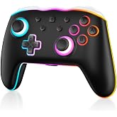 Gamrombo LED Switch 2 Pro Controller with C Button, One Click Wake-up, 9-axis, Remap Function Compatible with Nintendo Switch 2/Switch/OLED/Lite and PC, Built-in 3.5mm Audio Jack