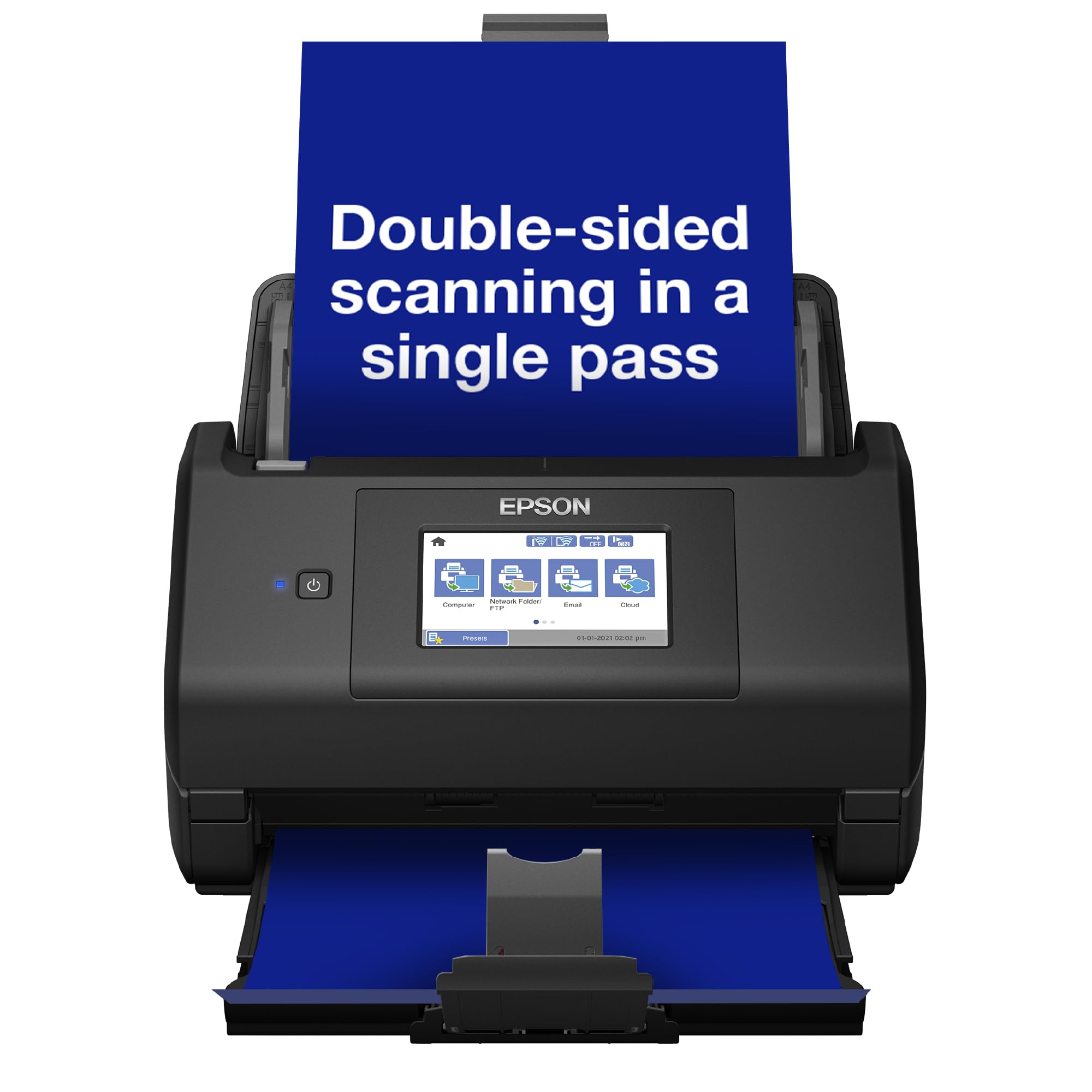 Epson WorkForce ES-580W Wi-Fi High-speed Auto Feed Colour Scanner with Touchscreen and OCR Software